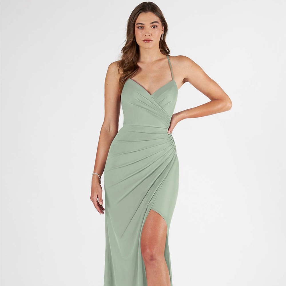 Azazie Kamali, Dusty Sage, Size 6